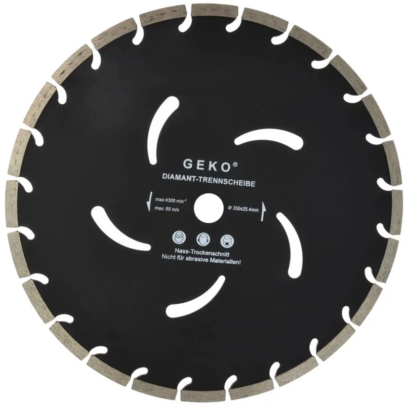 Segmented diamantzaagblad - 350 mm - Koelgaten - Lange levensduur by GEKO – product image