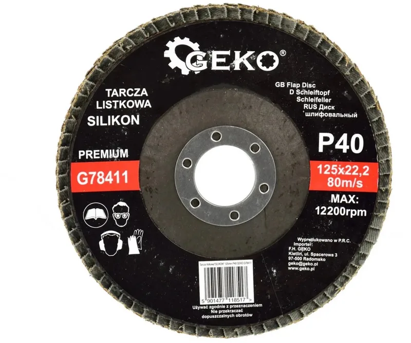 Silicon Carbide Lamellenschijf - 125 mm - Korrel 40 - Voor Steen en Metaalbewerking - 10 stuks de GEKO – image du produit