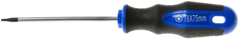 Torx schroevendraaier - T6 x 75 mm - Ergonomische handgreep - Chroom-vanadium staal by GEKO, Silver – product image