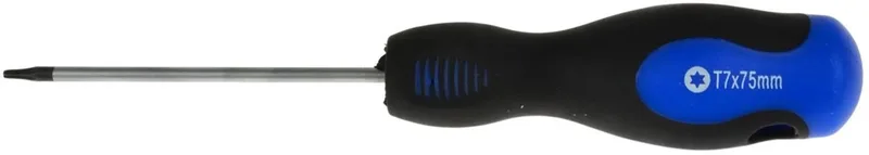 Torx schroevendraaier - T7 - 75 mm - Ergonomische handgreep - Chroom-vanadium staal von GEKO, Blau – Produktbild