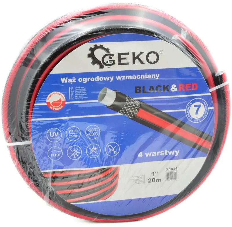 Tuinslang - Sterk - 1" - 20m - Zwart/Rood de GEKO – image du produit