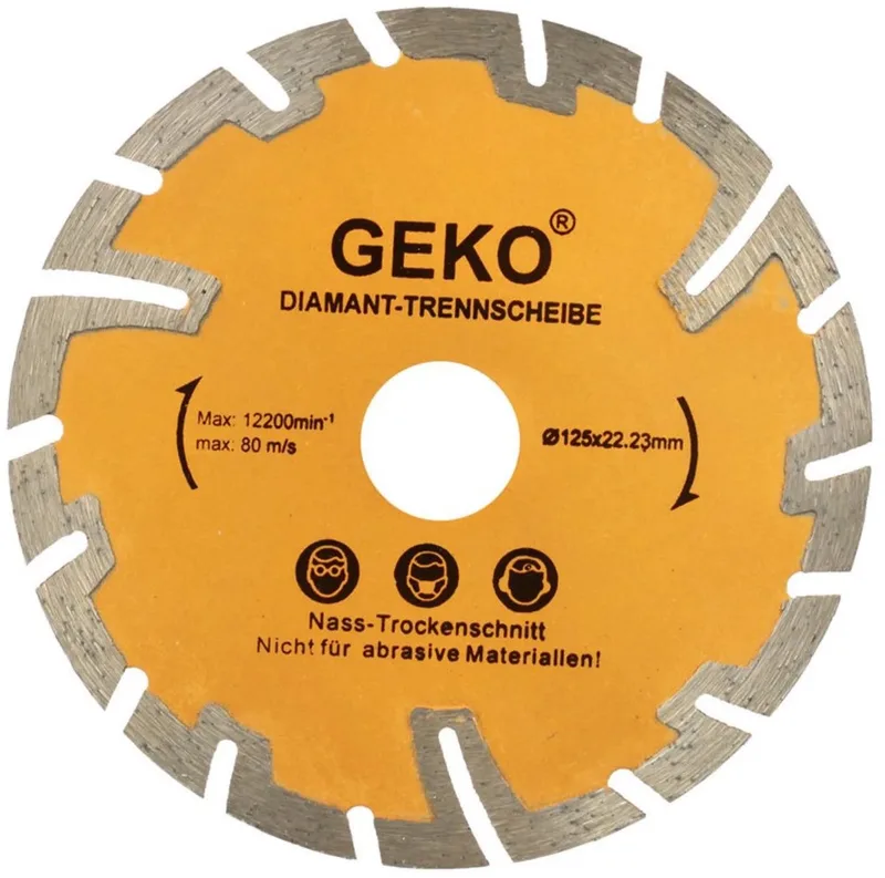 Turbo diamantzaagblad - droog snijden - 125 mm - onder-snede bescherming von GEKO – Produktbild