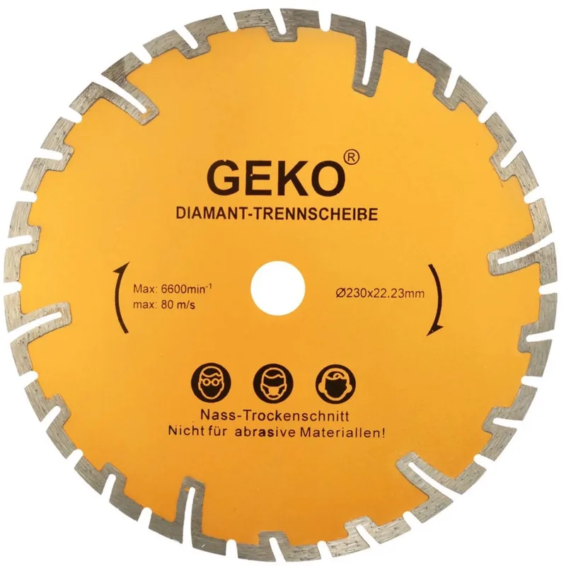 Turbo diamantzaagblad - droog zagen - 230 mm - onder-snede bescherming de GEKO – image du produit