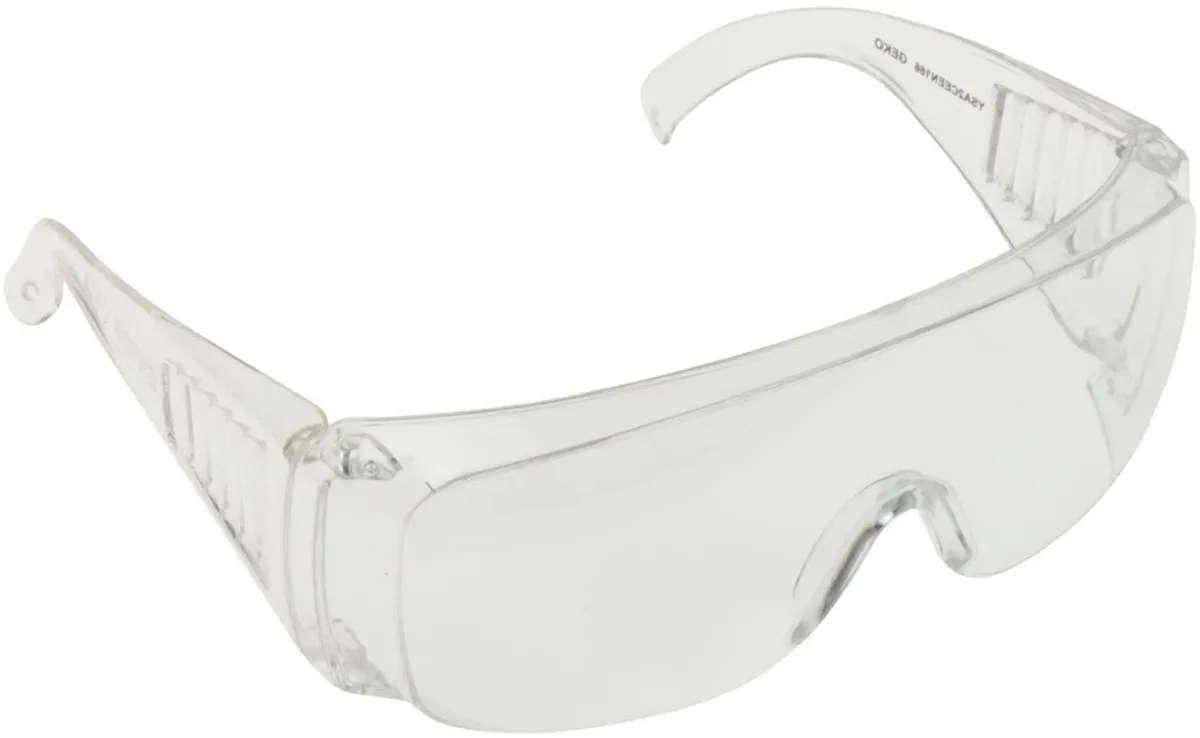 Veiligheidsbril - Krasbestendig - Polycarbonaat - 160 x 60 mm van GEKO, Transparant – productafbeelding