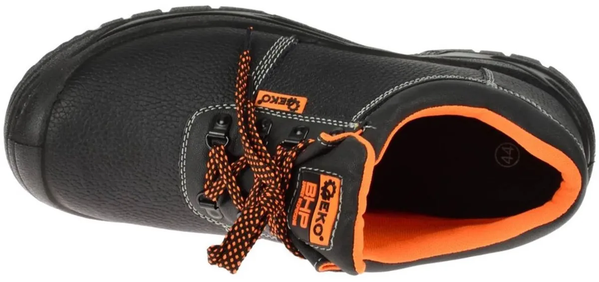 Veiligheidsschoenen - Ademend Leer - Antislip - Zwart de GEKO, Noir, 45 – image du produit