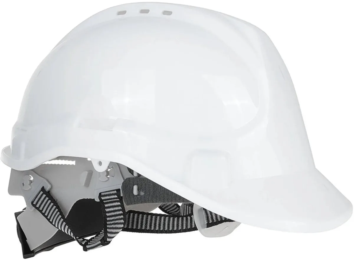 Verstelbare veiligheidshelm - HDPE - 53-62 cm - Weerbestendig van GEKO, Wit – productafbeelding