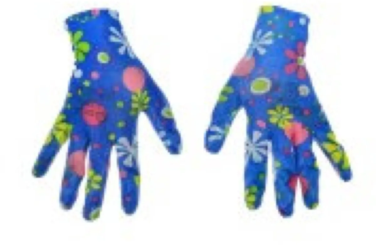 Werkhandschoenen dames - nitril coating - snijbestendig - 12 stuks de GEKO, Bleu, 8 – image du produit