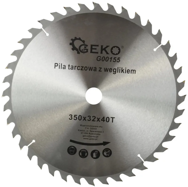Zaagblad voor hout - 350 mm - 40 tanden - Geschikt voor OSB en MDF fra GEKO – produktbillede