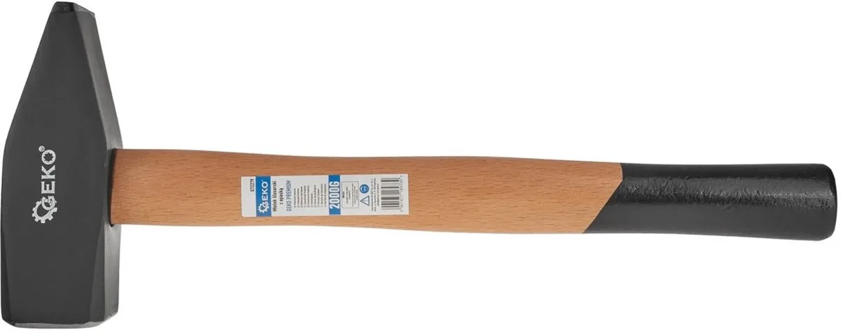Zware hamer - Ergonomisch houten handvat - 2000g - 400mm lengte van GEKO – productafbeelding