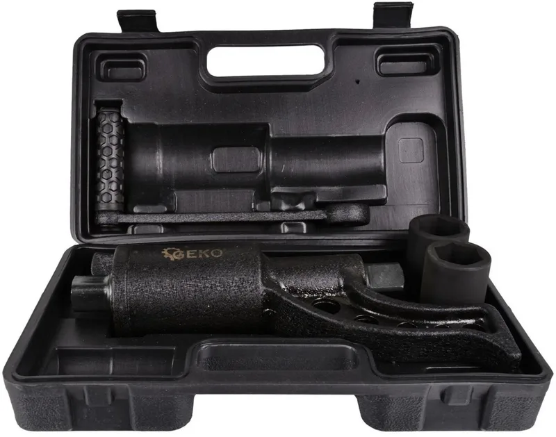 Zwarte moersleutel met doppen 32-33 mm - krachtig en compact von GEKO – Produktbild