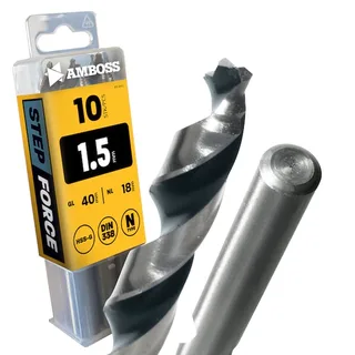 10 x STEP Force Metallbohrer DIN 338 - Ø:1.5 mm de Gemax – image du produit 1 sur 2
