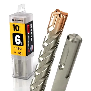 10x Bohrer SDS Plus Schaft - Ø:6 mm - GL: 160 mm från Gemax – produktbild 1 av 2