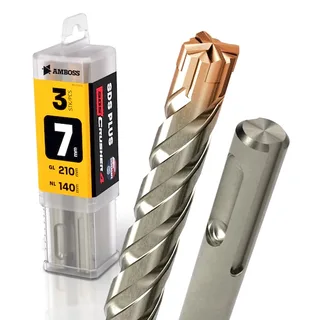 3x Bohrer SDS Plus Schaft - Ø:7 mm - GL: 210 mm by Gemax – product image 1 of 2
