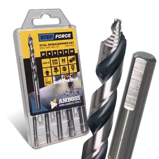 5-tlg. Step Force Set Spiralbohrer HSS-G DIN 338 (Ø 4-10 mm) de Gemax – image du produit 1 sur 2