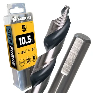 5 x HSS-G STEP Force Metallbohrer DIN 338 - Ø:10.5 mm van Gemax – productafbeelding 1 van 2