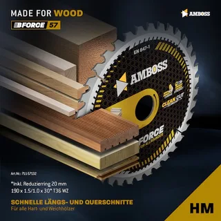 HM Kreissägeblatt - 190 x 1.5/1.0 x 30 Z36 WZ de Gemax – image du produit 2 sur 3