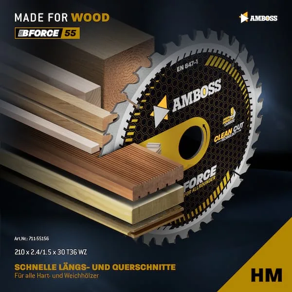 HM Kreissägeblatt - 210 x 2.4/1.5 x 30 Z36 WZ von Gemax – Produktbild 2 von 3