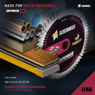 HM Kreissägeblatt - 210 x 2.4/1.8 x 30 Z60 FWF von Gemax – Produktbild 2 von 3