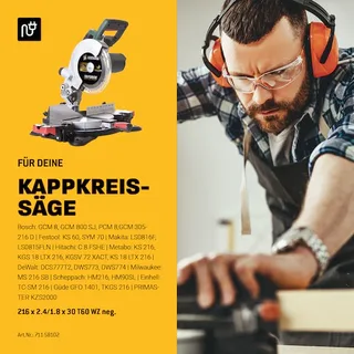 HM Kreissägeblatt - 216 x 2.4/1.8 x 30 Z60 WZ neg. de Gemax – image du produit 4 sur 4