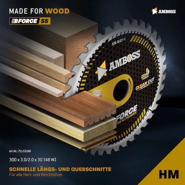 HM Kreissägeblatt - 300 x 3/2.0 x 30 Z48 WZ von Gemax – Produktbild 2 von 3