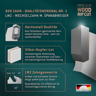 HM Kreissägeblatt - 600 x 3.8/2.8 x 35 Z36 LWZ de Gemax – image du produit 5 sur 5