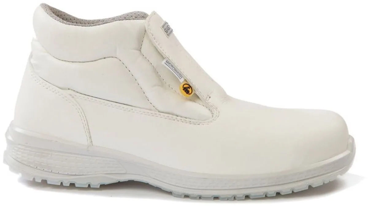 Kube Baltic | Antibacteriële veiligheidsschoenen klasse S2 voor zorg, horeca en voedselverwerking by Giasco, White, 38 – product image