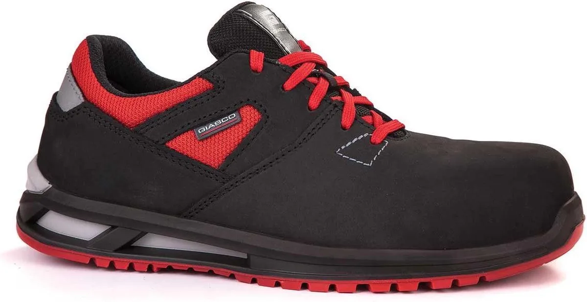 Pag Lage werkschoen S3 SRC by Giasco, Black, Red, 41 – product image