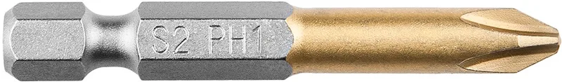 Bit PH 1, 50mm S2 TIN, 1 op een blister van Graphite – productafbeelding