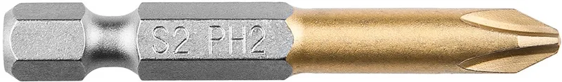 Bit PH 2, 50mm S2 TIN, 1 op een blister van Graphite – productafbeelding