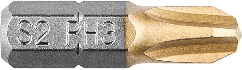 Bit PH3, 25mm S2 TIN, 2 op een blister van Graphite – productafbeelding