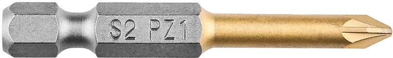 Bit PZ 1, 50mm S2 TIN, 1 op een blister van Graphite – productafbeelding