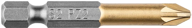 Bit PZ 2, 50mm S2 TIN, 1 op een blister van Graphite – productafbeelding