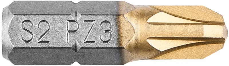 Bit PZ3, 25mm S2 TIN, 2 op een blister van Graphite – productafbeelding