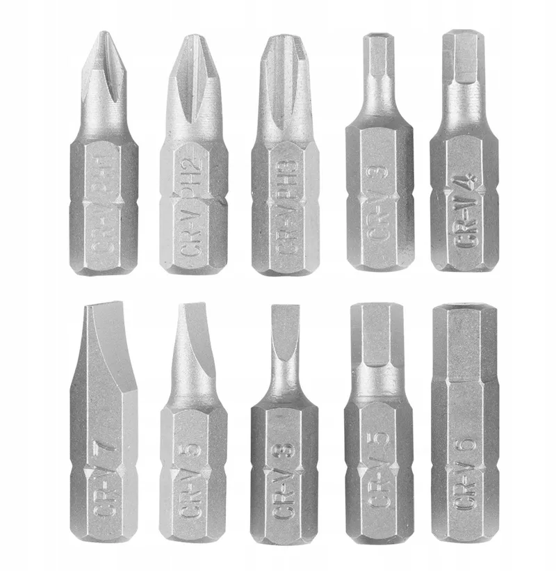 Bitset 10-delig 25 mm SL/PH/H - 1/4" zeskant van Graphite – productafbeelding