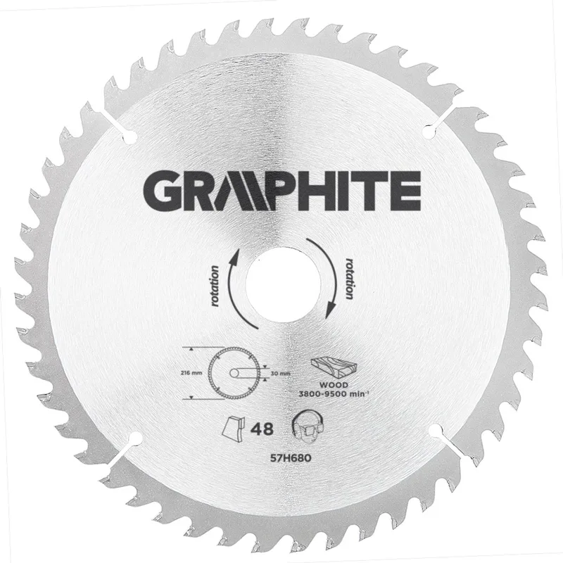 Cirkelzaagblad 216 mm, 48 tands, Hout by Graphite – product image