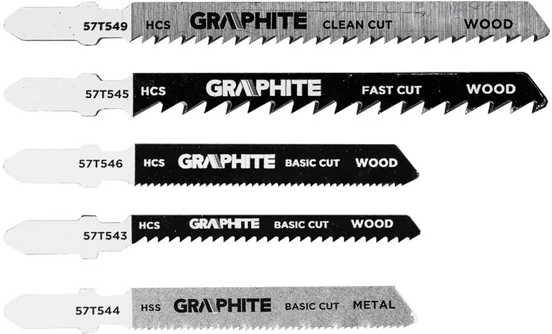 Decoupeerzaagbladen Set - HCS - 6-21 TPI by Graphite, Silver, Black – product image