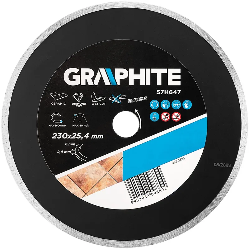 Diamant Doorslijpschijf - 230 mm - 25,4 mm - Vol Segement von Graphite – Produktbild