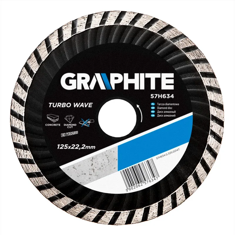 Diamantzaagblad - Turbo Wave - 125 mm - Beton en Steen de Graphite – image du produit