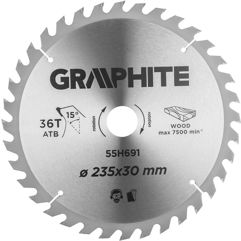 Graphite 55H691 - Zaagblad - 235mm - Widiatanden - Carbide de Graphite – image du produit