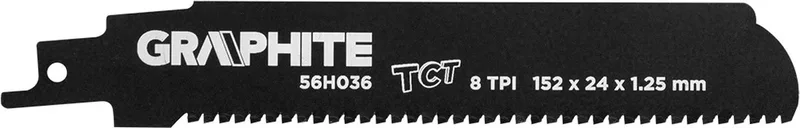 GRAPHITE 56H036 Reciprozaagblad 152x24x1,25, 8TPI, 1st von Graphite – Produktbild