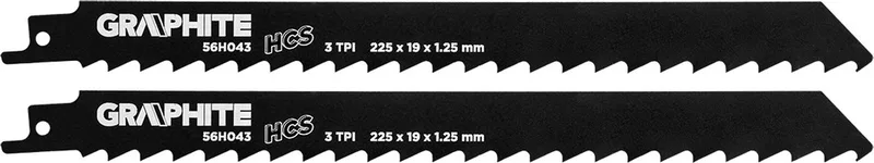 GRAPHITE 56H043 Reciprozaagblad 225x19x1,25, 3TPI, 2st by Graphite – product image