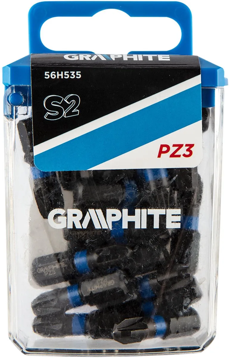 GRAPHITE 56H535 - PZ3 Impact Bits - 25 mm - S2 Staal - 20 stuks by Graphite, Metaal – product image