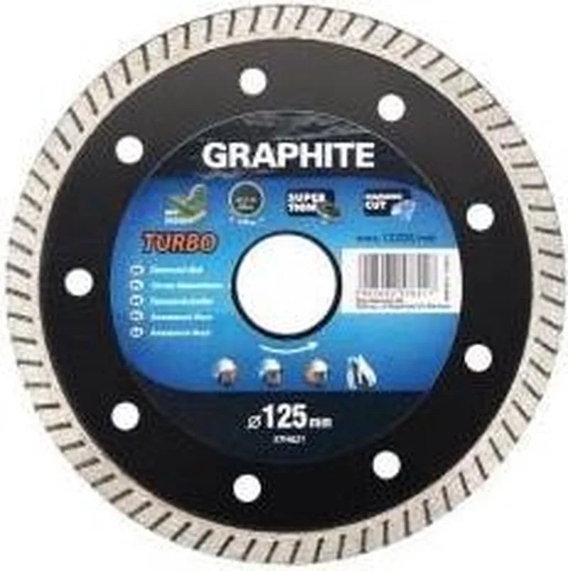 Graphite 57H872 Diamantschijf 200x22x6,0x1,6mm, Turbo Super Dun, MPA EN13236 de Graphite – image du produit