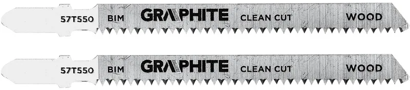 GRAPHITE 57T550 Serie - Decoupeerzaagblad - 15 TPI - 2 stuks - T-Schacht de Graphite – image du produit