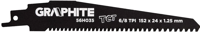 HM - Reciprozaagblad - 152 mm - Variabel Tandprofiel 8/6 TPI von Graphite – Produktbild