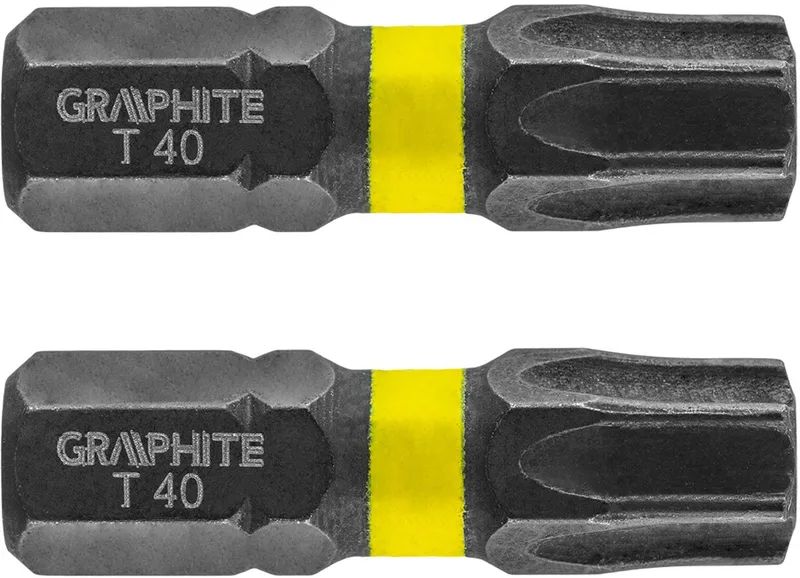 Impact Bits - TX40 x 25mm - Staal S2 - Duurzaam en Flexibel de Graphite – image du produit
