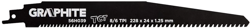 Reciprozaagblad - 228mm - 8/6 TPI - Geschikt voor Diverse Materialen by Graphite – product image
