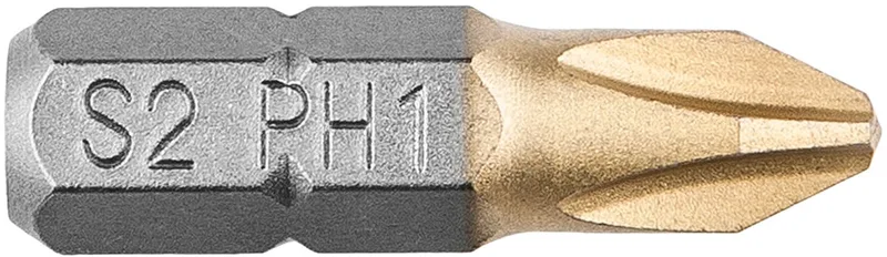 Schroefbit - 1/4 PH1 - 25mm - TIN (2 stuks) van Graphite – productafbeelding