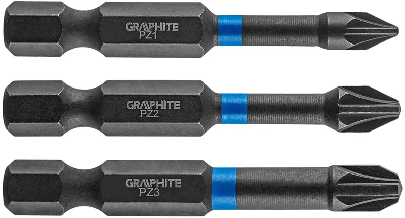 Schroefbit - PZ1/2/3 - 50 mm - S2 Staal de Graphite – image du produit