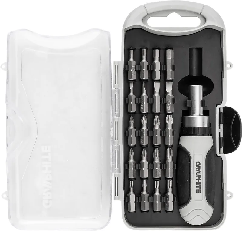 Schroevendraaier Bitset - Magnetische Houder - Grijpschroevendraaier - 21 stuks by Graphite, Grey – product image